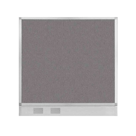 Versare Hush Panel Configurable Cubicle Partition 4' x 4' Slate Fabric w/ Cable Channel 1855419